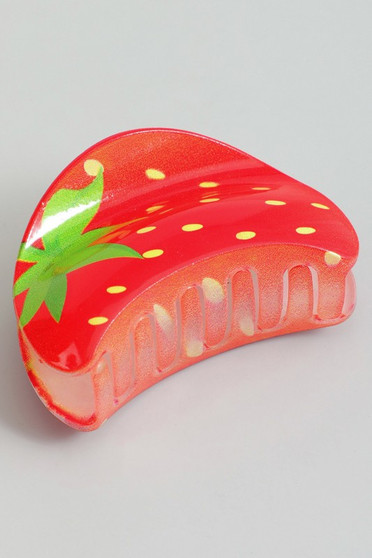 Large Plastic Strawberry Hair Clip