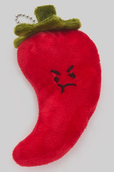 Angry Chili Pepper Plush Bag Charm Keychain