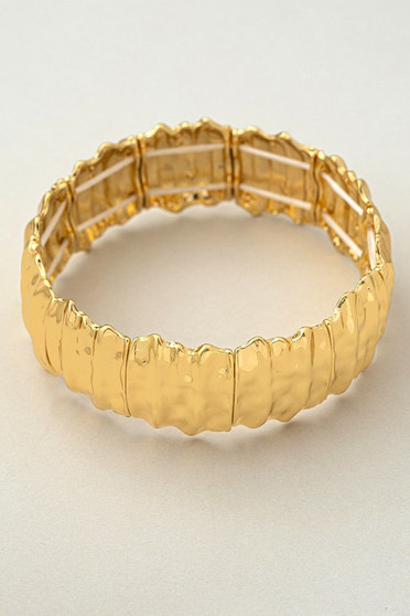 Textured Plate Stretch Bracelet