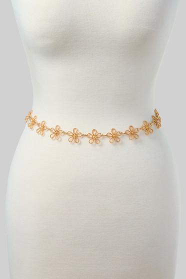 Flower Link Chain Belt