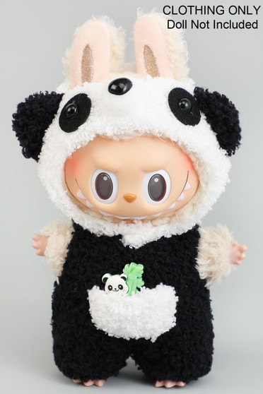 Adorable Furry Two Piece Panda Labubu Outfit