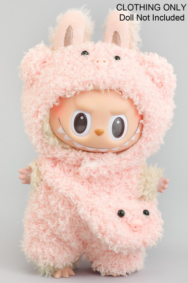 Furry Pig Labubu Outfit With Matching Bag
