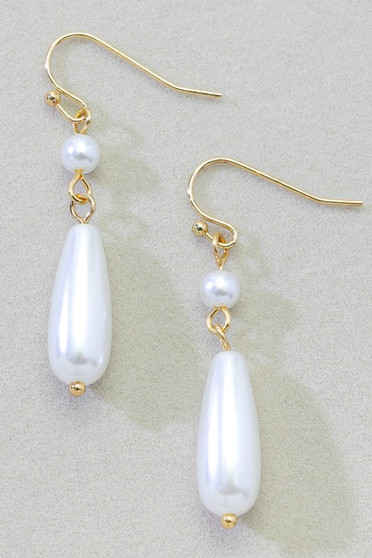 Dangling Linear Pearl Drop Earrings