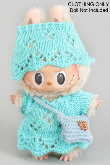 Crochet Dress Hat Purse Labubu Outfit Only