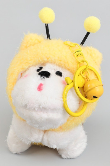 Adorable Puppy Bee Outfit Bag Charm Keychain