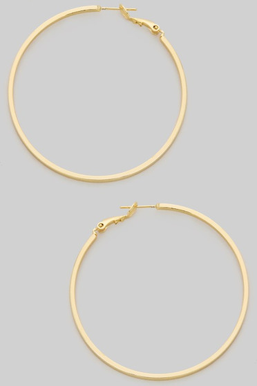 Flat Two Inch Brass Hoops