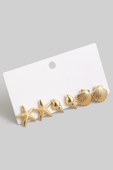 Three Pair Shell Earring Set