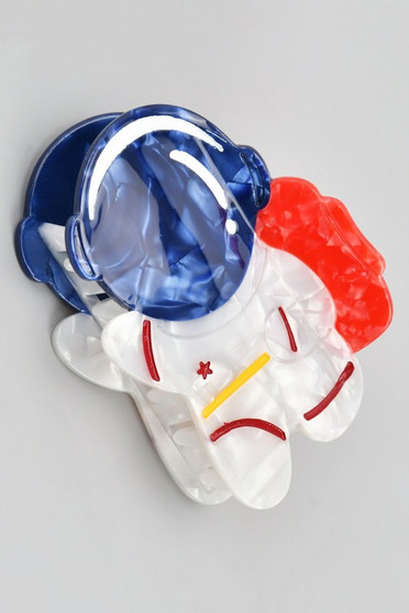 Marbled Acrylic Astronaut Hair Clip