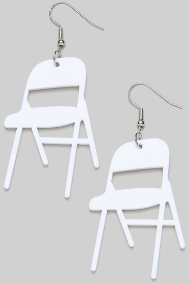 Acrylic Chair Dangle Earrings 