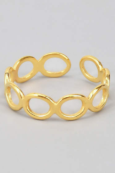 Cutout Circle Link Brass Ring