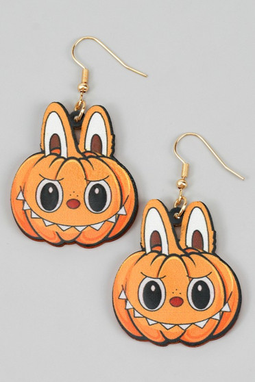 Labubu Pumpkin Face Drop Earrings
