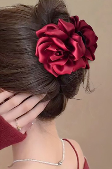 Double Sided Rose Flower Hair Clip