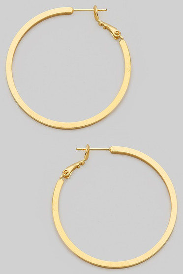 Square Edge Tube Hoop Earrings