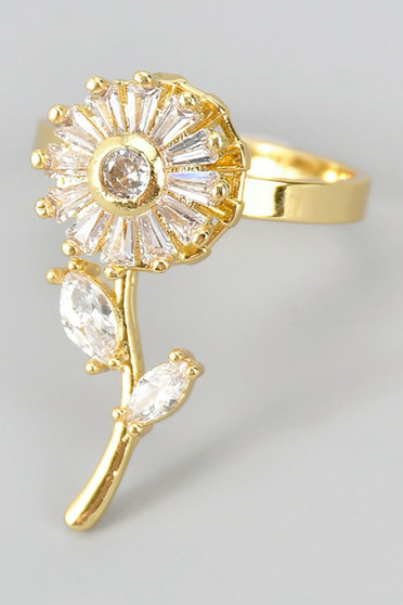 Lavish Spinner Cz Flower Ring