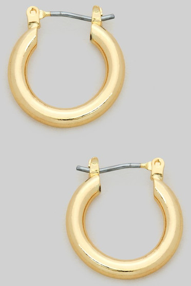 Small Brass Tube Hoops - #GE11159