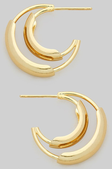 Stacked Brass Tube Hoops
