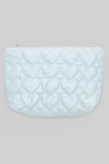 Quilted Heart Makeup Travel Pouch