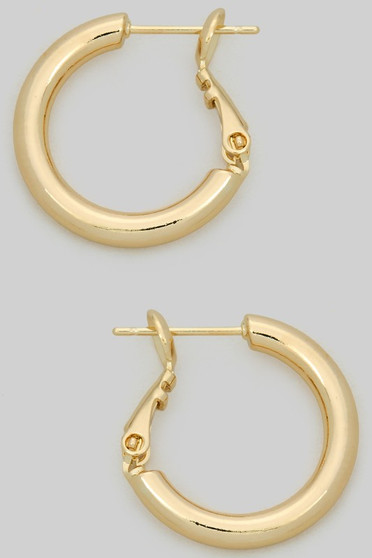 Slim Brass Tube Hoops