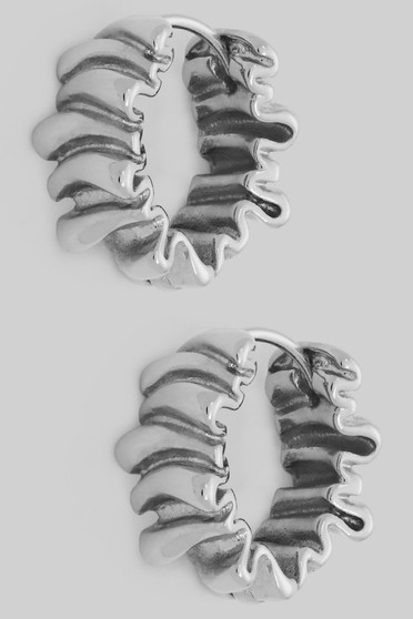 Cute Squiggle Textured Hoops