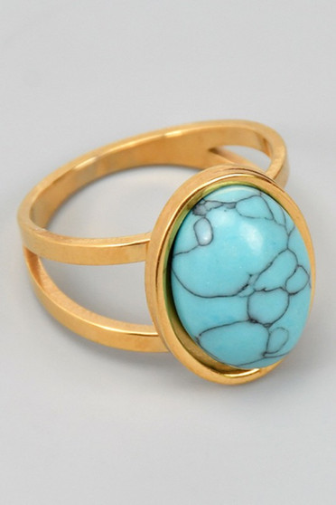 Oval Turquoise Stone Ring