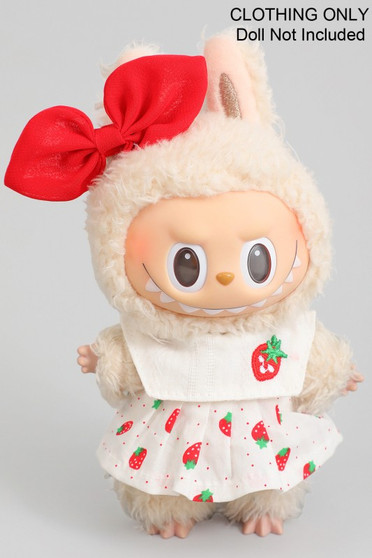 Strawberry Labubu Outfit With Bow Clip - #KP26643