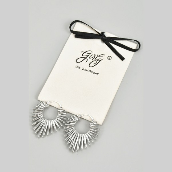 18K Gold Dipped Diamond Cut Hoops