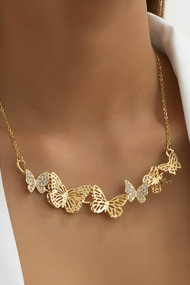 Butterfly Arch Pendant Necklace