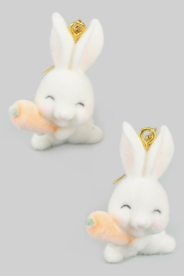Adorable Felt Rabbit Drop Earrings