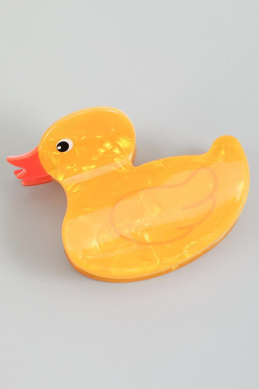 Marbled Acrylic Rubber Ducky Hair Clip