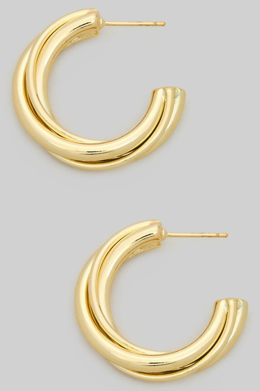 Triple Wrapped Brass Hoops