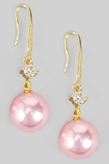 Fish Hook Earrings With Pearl