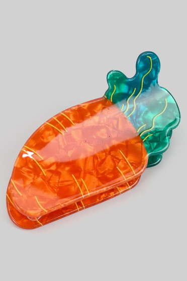 Marbled Acrylic Carrot Hair Clip