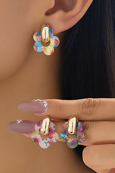 Chubby Flower Post Earrings