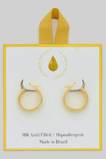 18K Gold Filled Hypoallergenic Hinge Hoops