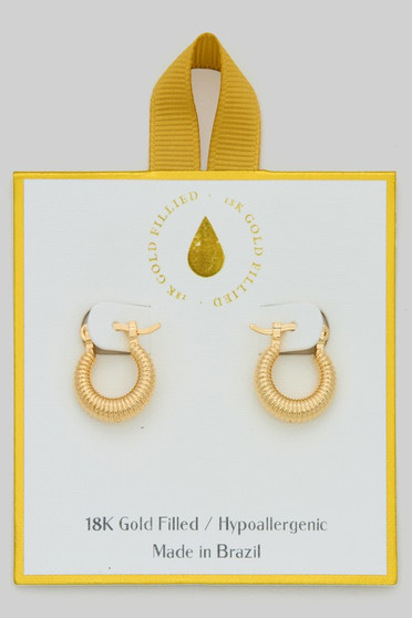 Coiled Gold Filled Hinge Hypoallergenic Hoops