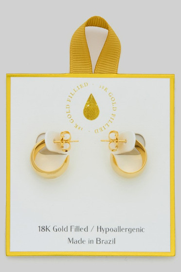 18K Gold Filled Hypoallergenic Scoop Hoops