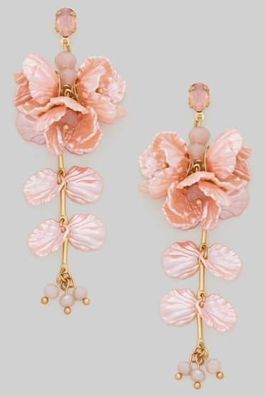 Dangling Acrylic Flower Drop Earrings
