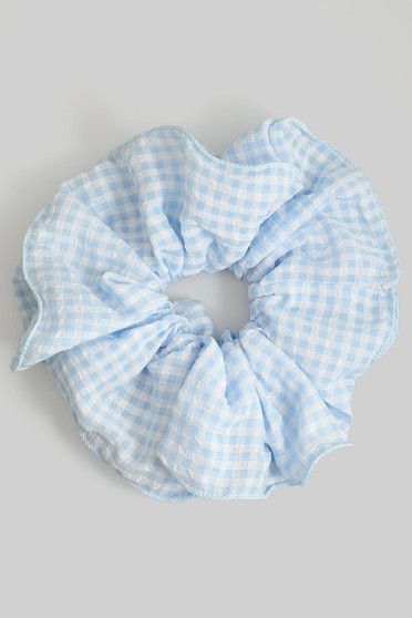 Oversized Gingham Hair Scrunchie