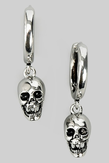 Skull Charm Huggies
