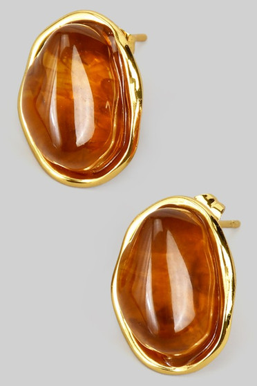 Classy Resin Post Earrings