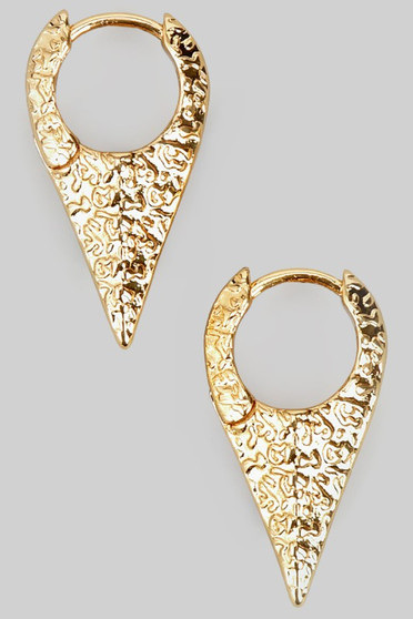 Textured Spike Hoop Earrings