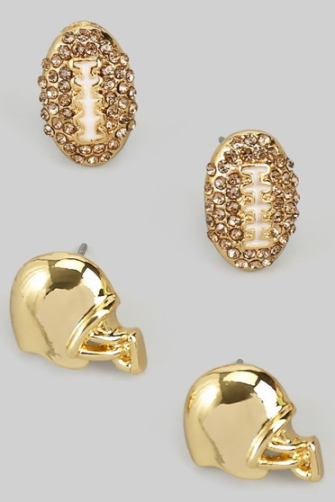 Cz Football And Helmet Stud Set