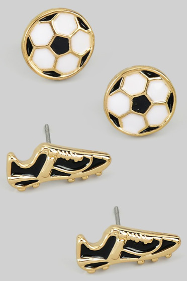 Soccer Ball And Cleats Stud Set