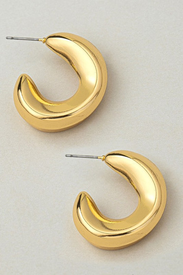 Curved Twist Hoop Earrings