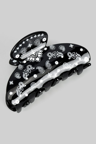 Paisley Print Hair Clip