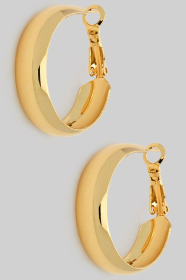 Brass Scooped Hinge Hoops