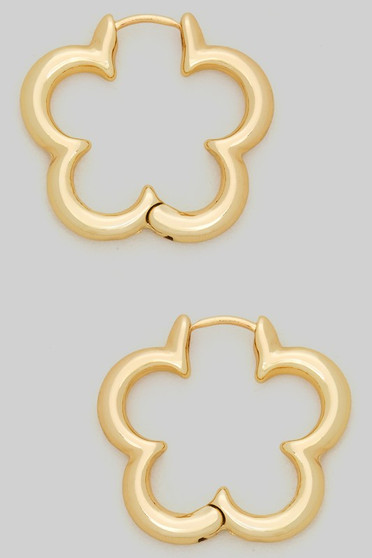 Flower Hoop Earrings