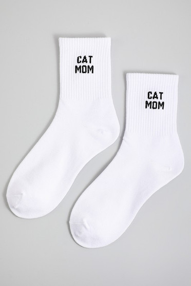 Cat Mom Crew Socks