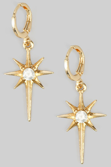 Cz Stone Star Huggies