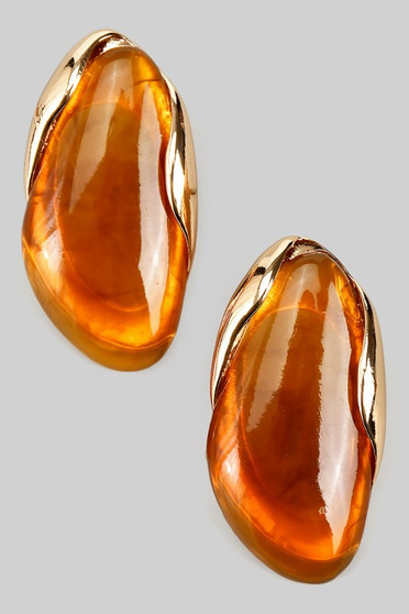 Swirly Resin Post Earrings